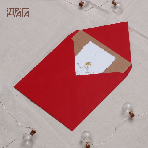 Коледна картичка Снежен приятел 02