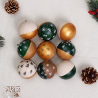 Ръчно изработени коледни играчки – комплект от шест дървени топки