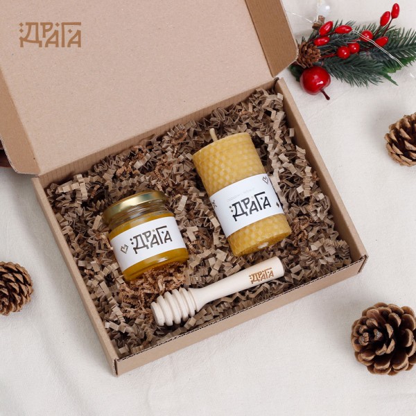 Подаръчен комплект „Мед и светлина“