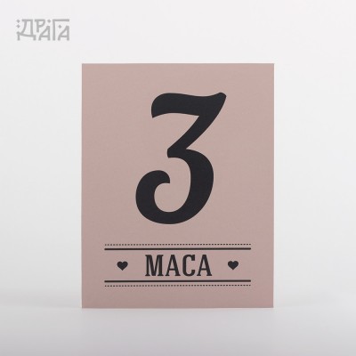 Номера за сватбени маси LOVE ID PINK CAR