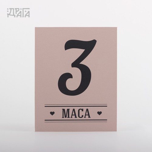 Номера за сватбени маси LOVE ID PINK CAR