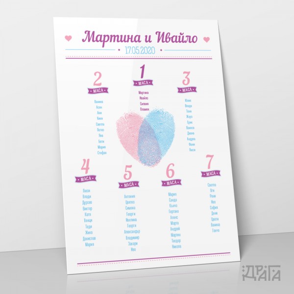 Табло за настаняване на гости Love ID Bike