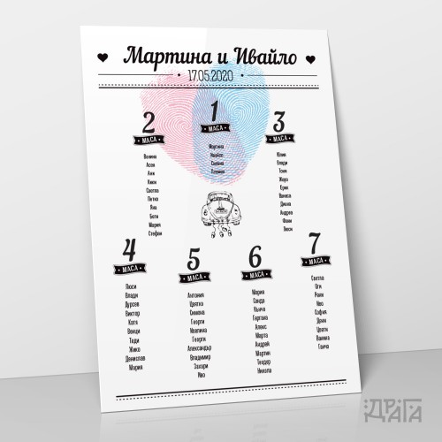 Табло за настаняване на гости Love ID