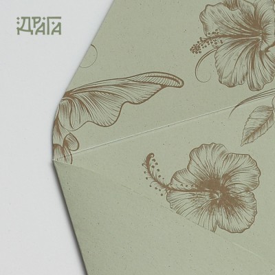 Плик с принт - Пролетна градина