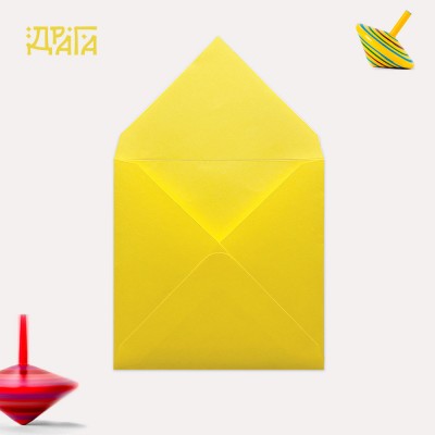 Квадратен плик - патешко жълто 39